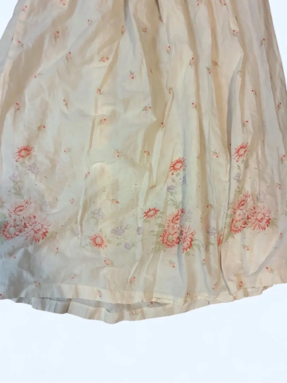 Vintage Ralph Lauren Floral Embroidered Cream Midi Skirt - Picture 4 of 6